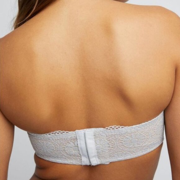 NWT Free People Starla Underwire Bra Skies Blue Lace Boho Bralette New Adjust - Picture 3 of 3